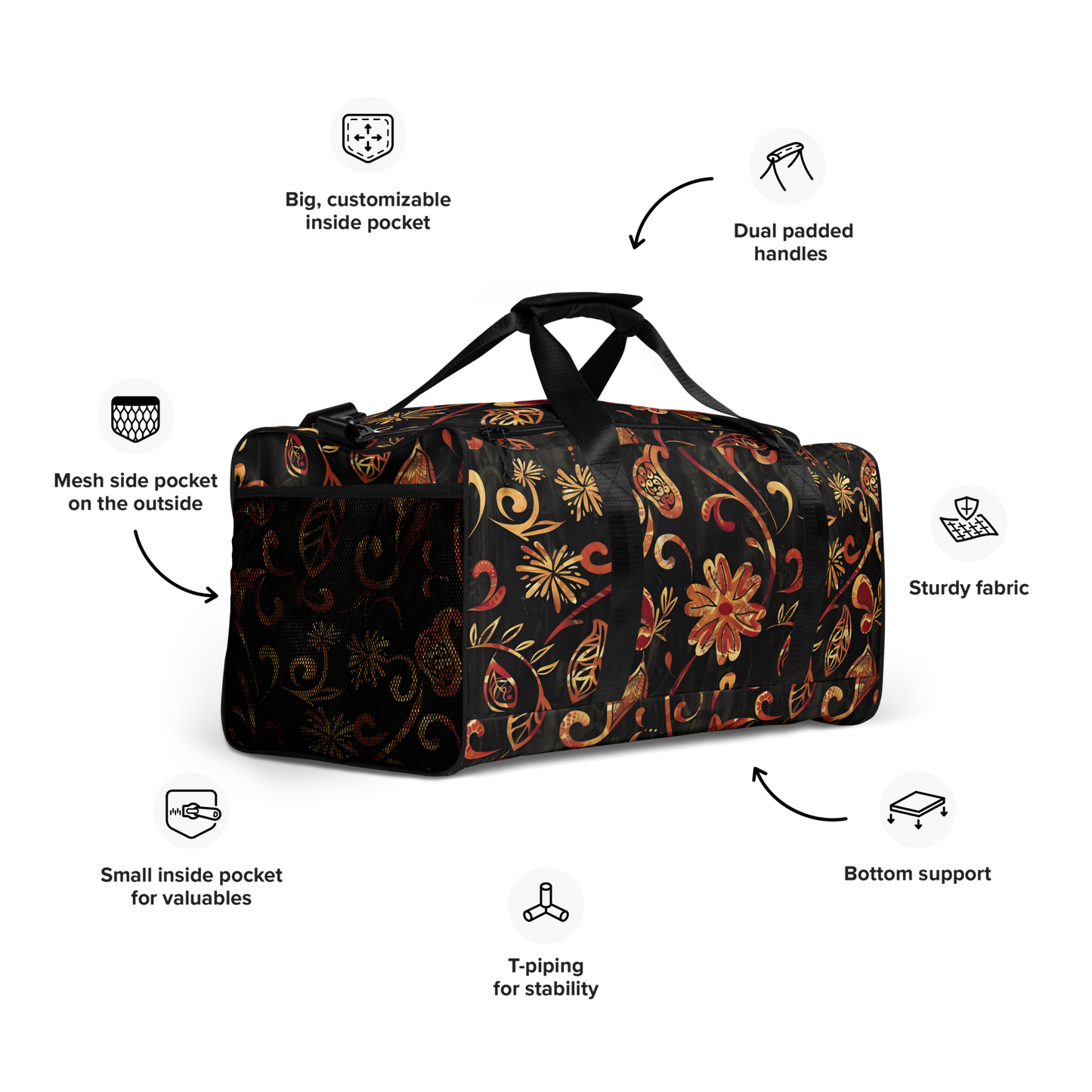 TrekOn "Wildflower" Duffle Bag