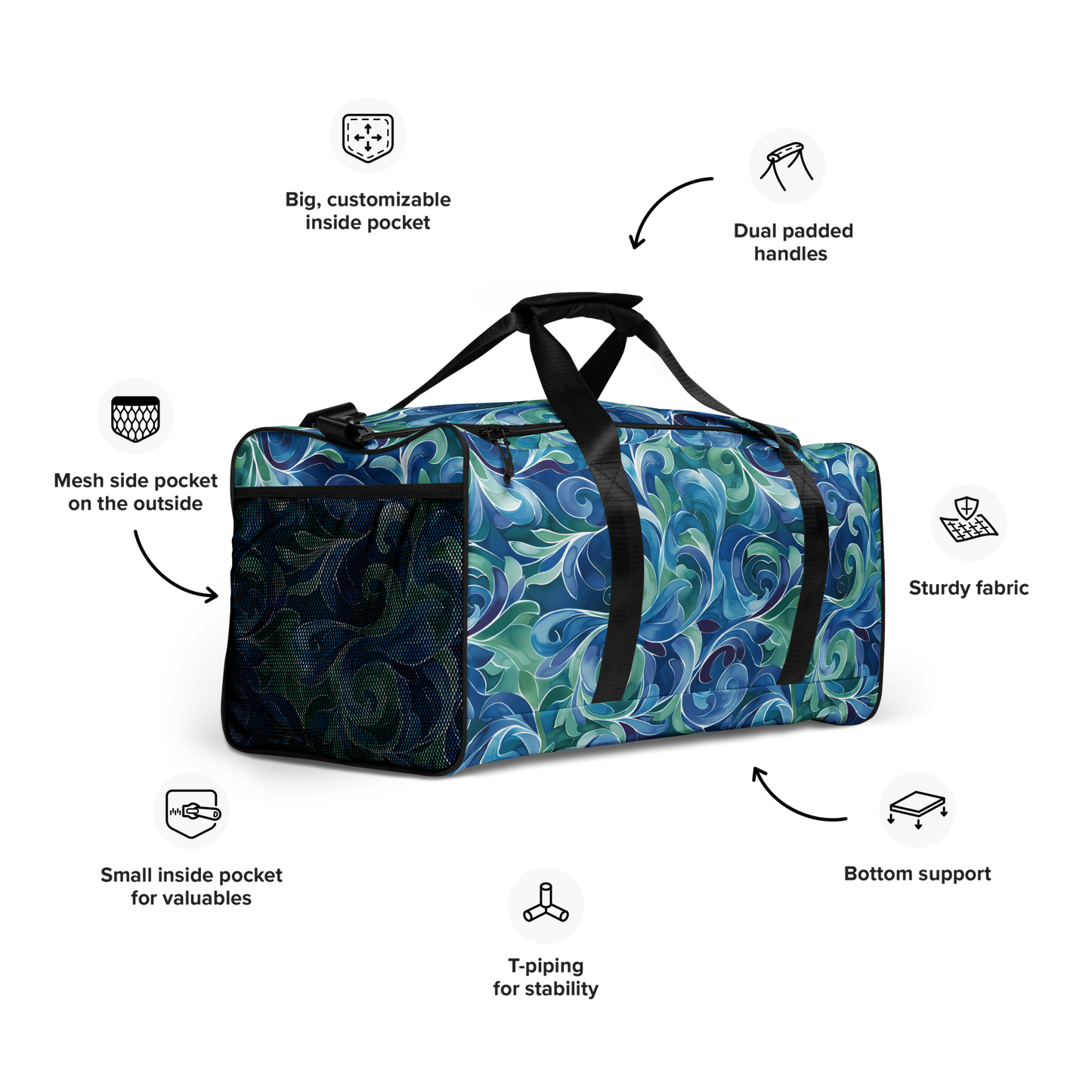 TrekOn "Wave Crest" Duffle Bag