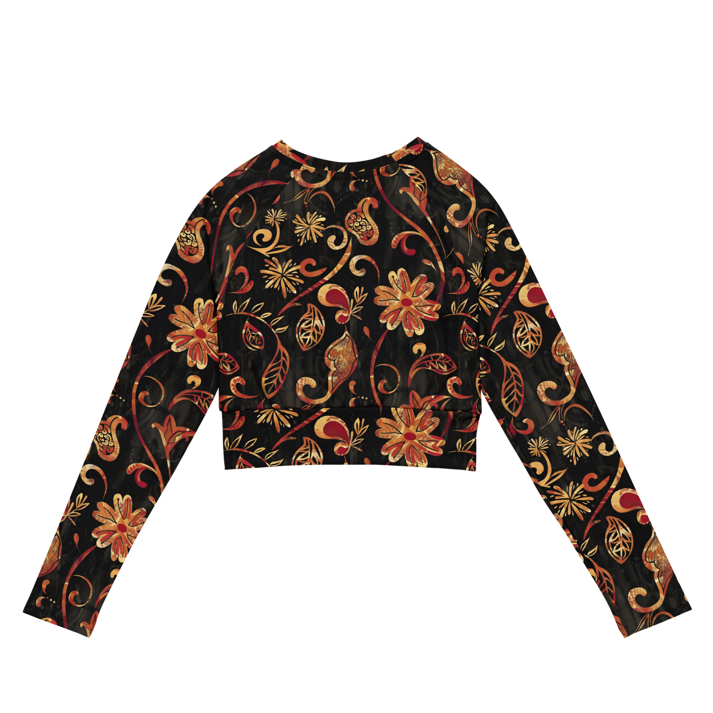 TrekOn Women's "Wildflower" Recycled Long-Sleeve Crop Top