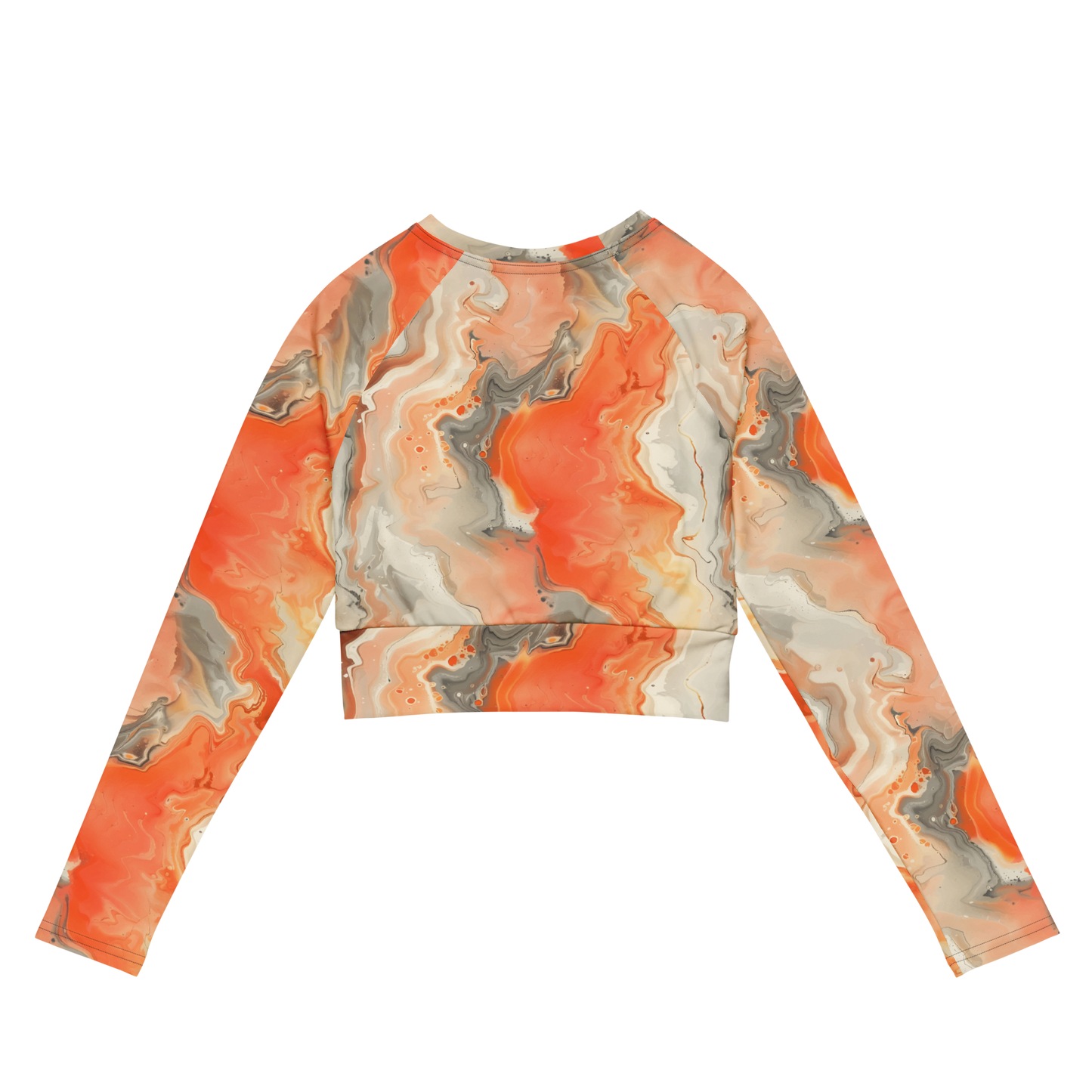 TrekOn Women's "Marble" Recycled Long-Sleeve Crop Top