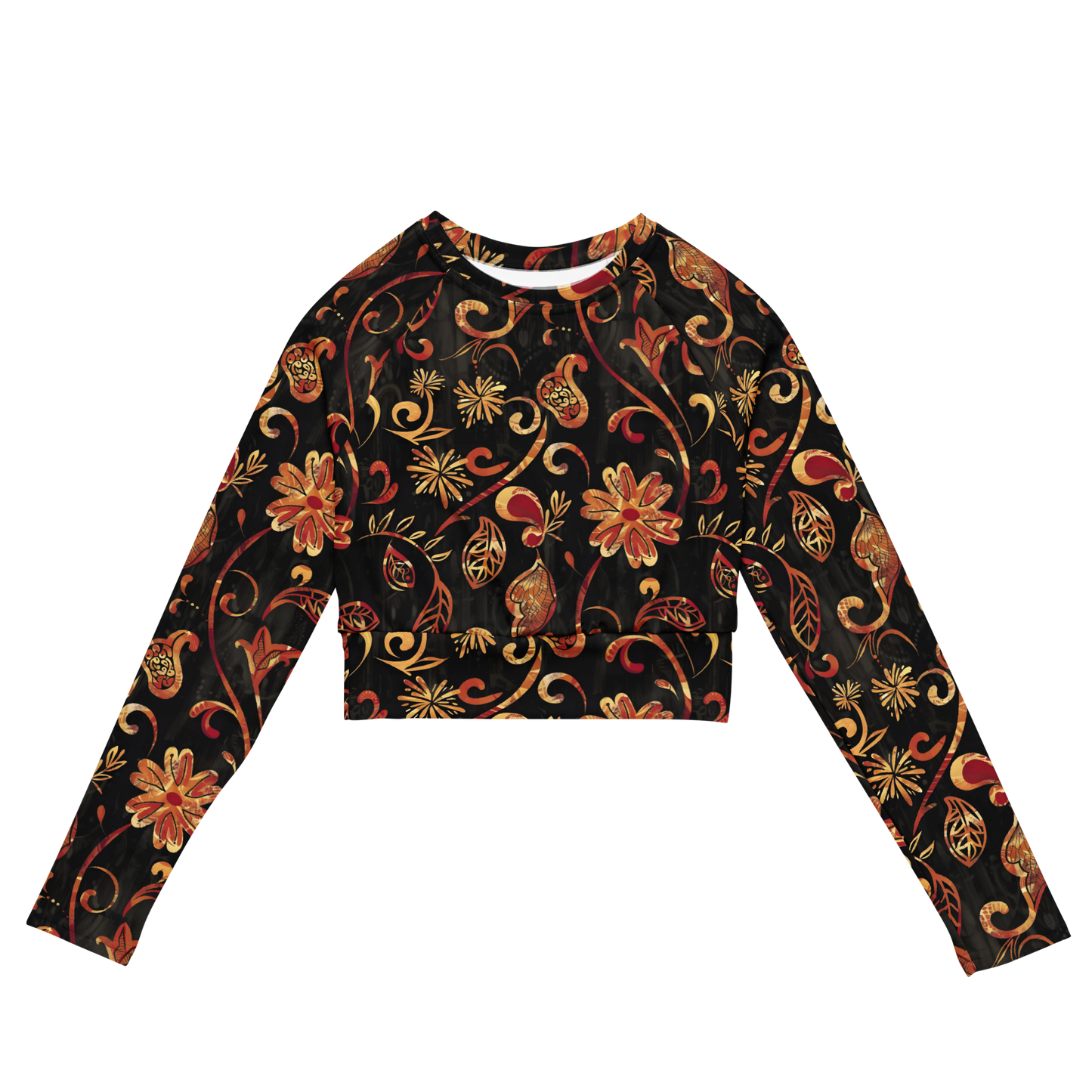 TrekOn Women's "Wildflower" Recycled Long-Sleeve Crop Top