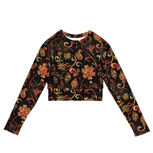 TrekOn Women's "Wildflower" Recycled Long-Sleeve Crop Top