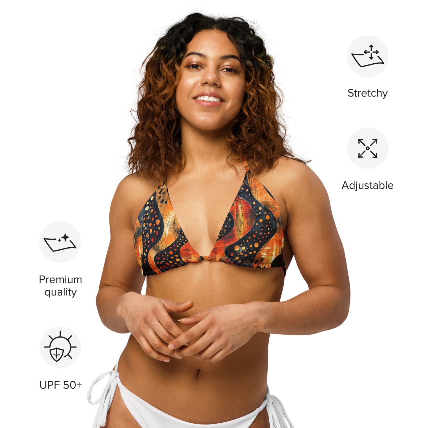 TrekOn Women's "Inferno" Recycled String Bikini Top