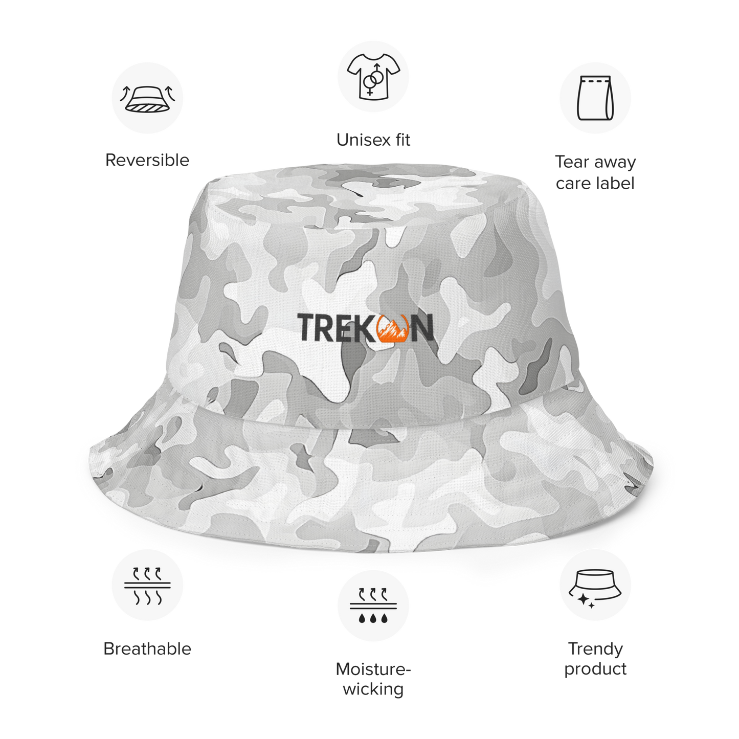 TrekOn Reversible "Shadow Frost" Bucket Hat